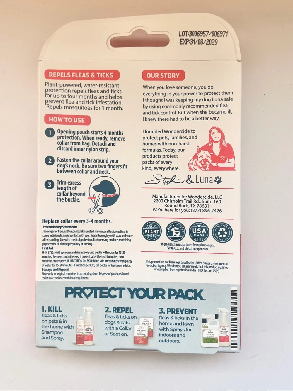 BNIB Peppermint Flea & Tick Collar for Dogs